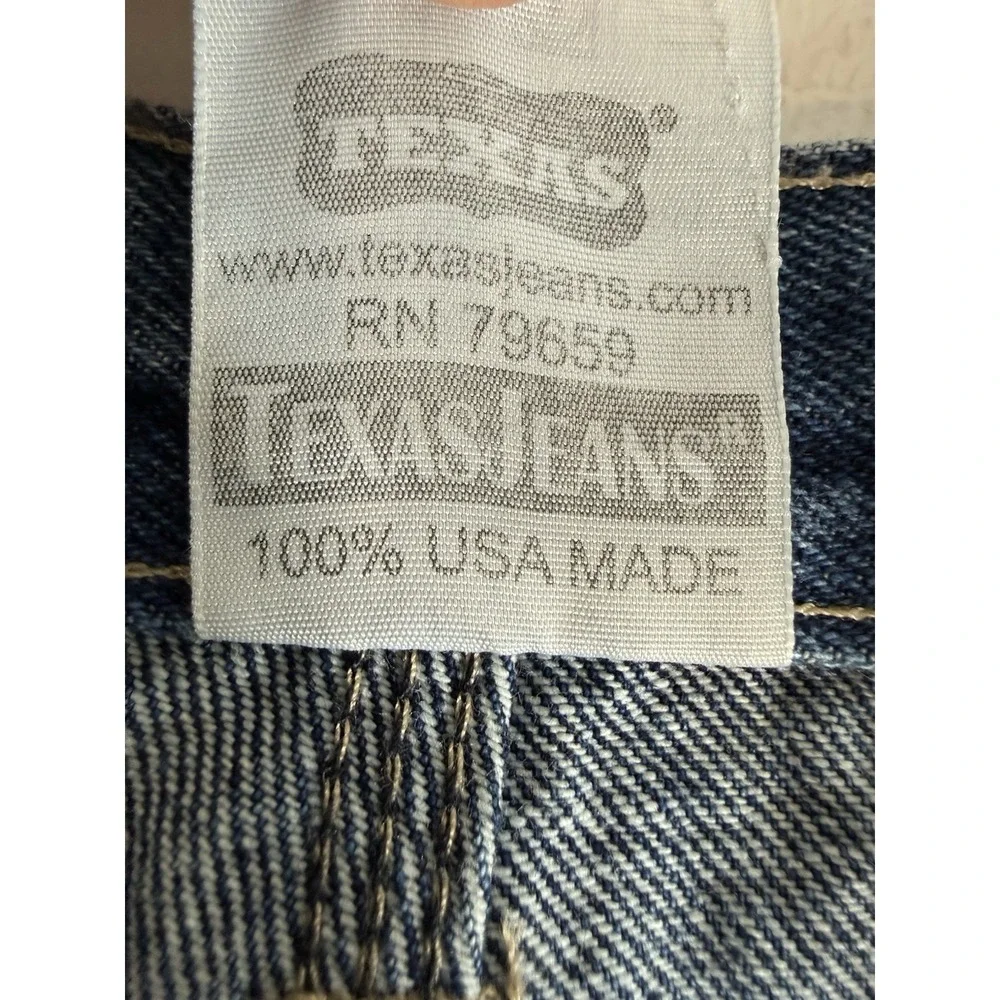 Texas Jeans Men's Carpenter USA Made Blue Denim Straight‎ Loose 40x32